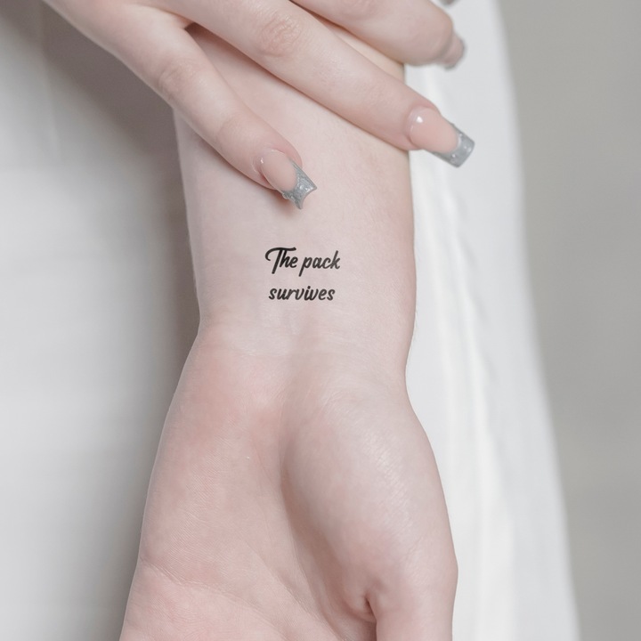 Actual product image minink Temporary tattoo - The pack survives