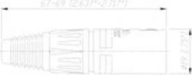 Actual product image Neutrik 3 way nickel finish XLR cable plug,16A