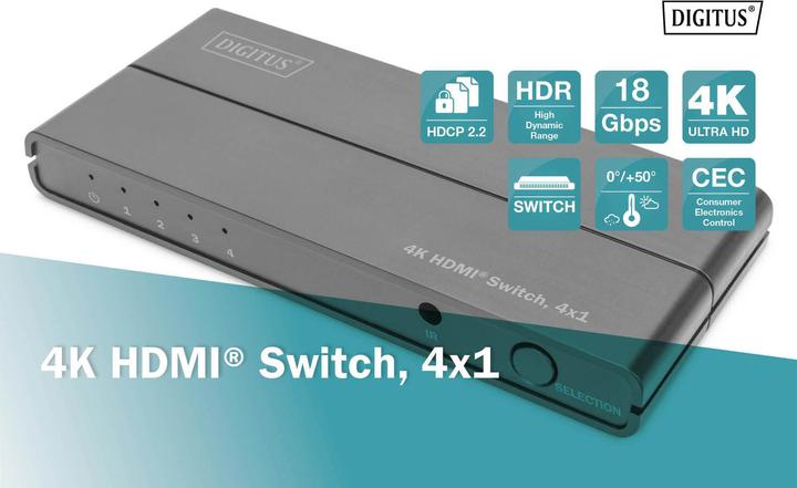 Produktbild Digitus 4K HDMI Switch, 4x1