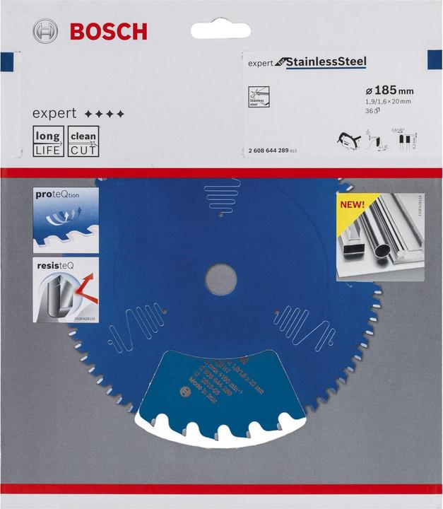 Produktbild Bosch Professional Zubehör Kreissägeblatt Expert for Stainless Steel, 185 x 20 x 1,9 x 36