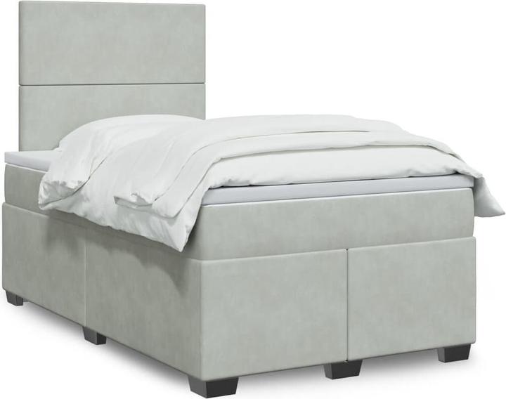 Produktbild vidaXL Bo x springbett mit Matratze 120 x 190 cm Samt (120 x 190 cm)
