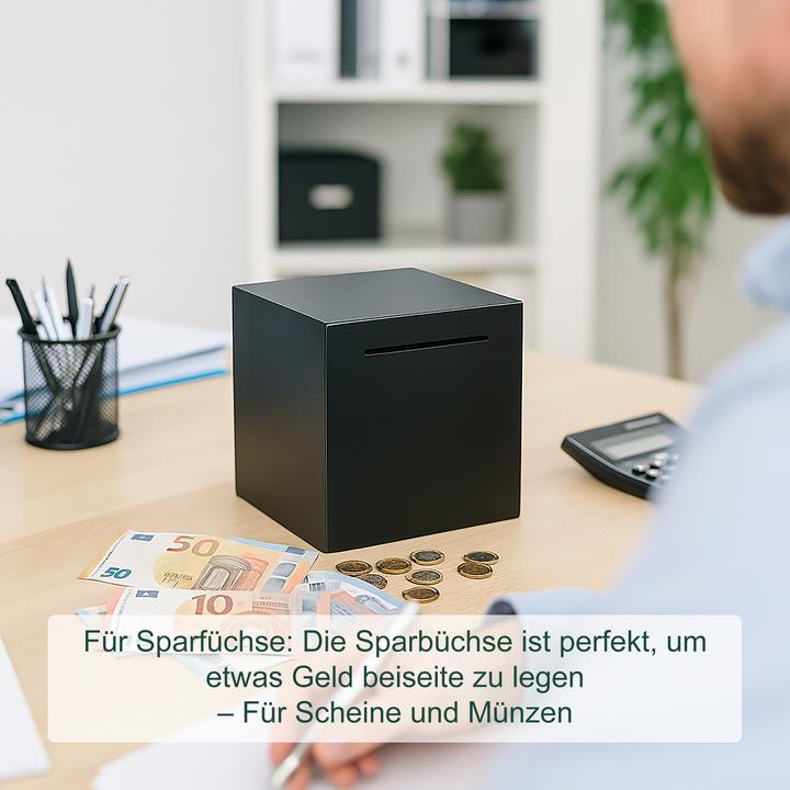 Productafbeelding Relaxdays Spardose nicht zum Öffnen (15 x 15 x 15 cm)