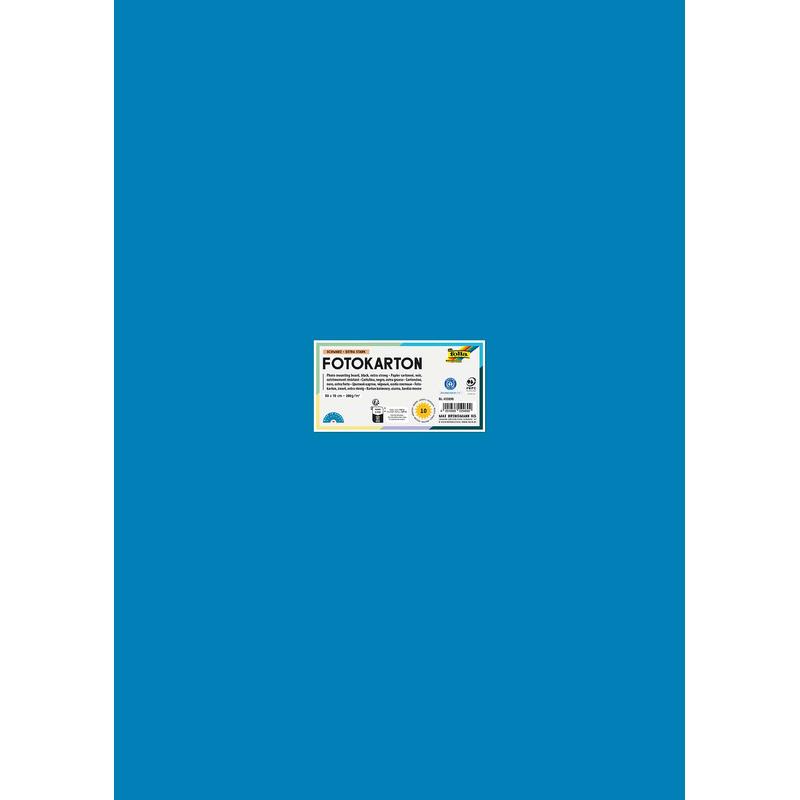 Thumbnail - Folia, Bastelpapier, Fotokarton, (B)500 x (H)700 mm, 300 g/qm, mittelblau (300 g/m², 10 x)