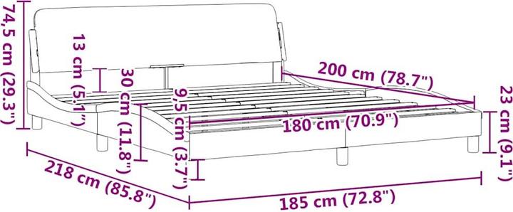 Image du produit vidaXL Bettgestell (180 x 200 cm)