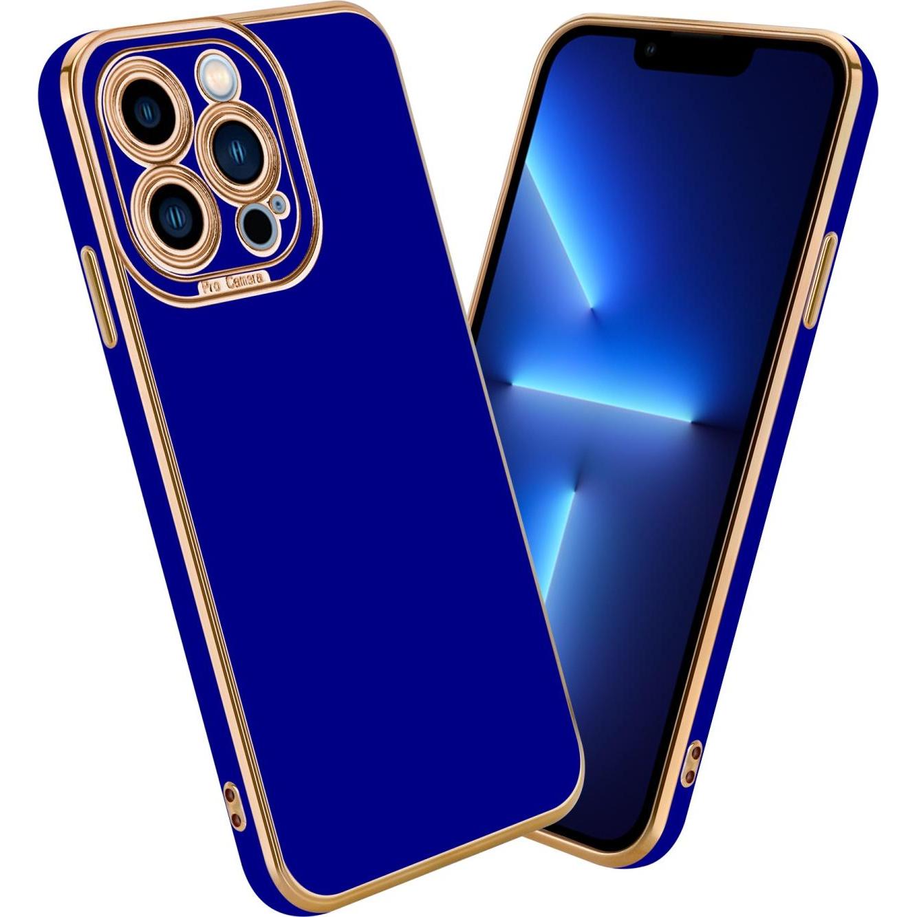 Cadorabo TPU Hülle mit Kameraschutz für Apple iPhone 13 PRO (Apple iPhone 13 Pro), Smartphone Hülle, Blau