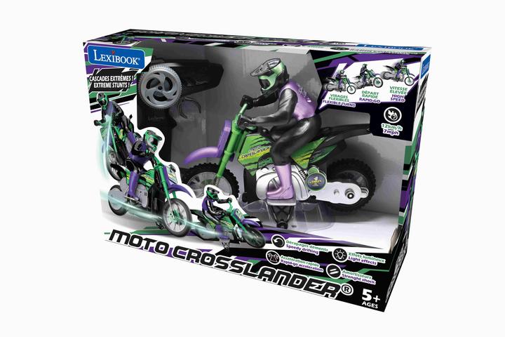Image du produit Lexibook CROSSLANDER Moto télécommandée, 2.4Ghz, pour des cascades extrêmes, avec effets de lumière