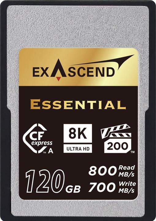 Actual product image Exascend CFexpress Card Type A 120GB R800/W700 Essential Series (new) (120 GB, CFexpress type A)