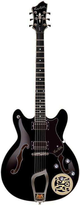 Hagstrom Electric Guitar, Viking Ltd, Black - The Rod Logo (Electric guitar, Maple wood)
