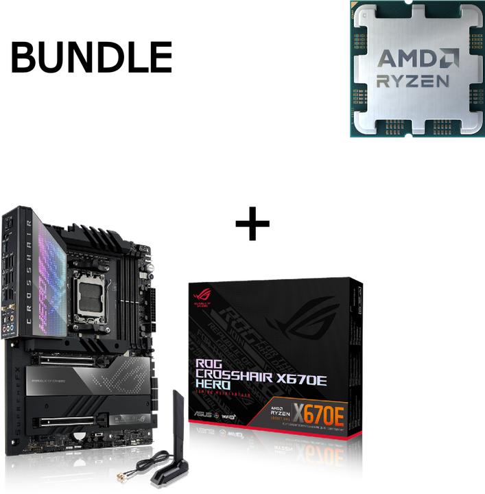 Actual product image ASUS ROG Crosshair X670E Hero (AM5, AMD X670E, ATX)