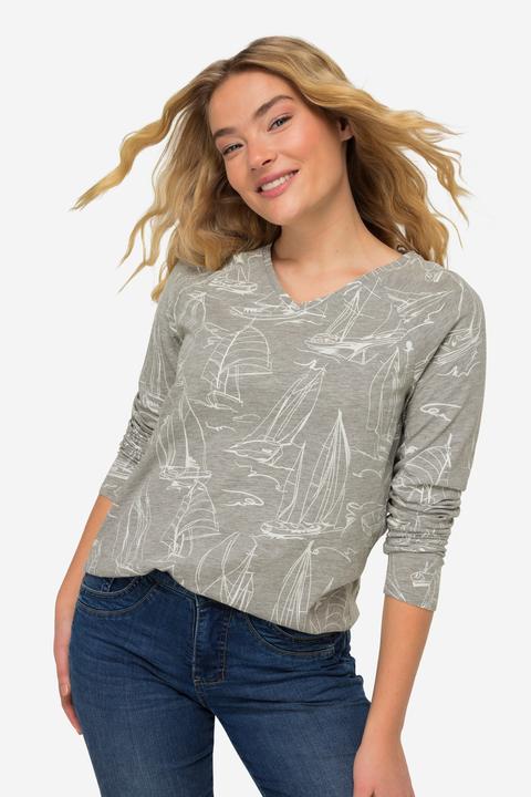 Produktbild Laurasøn T-Shirt, Boote Print, OEKO-TEX (M)