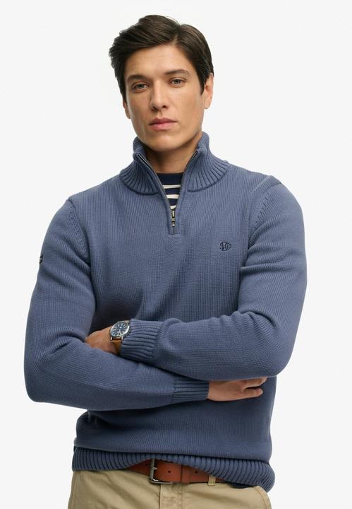 Produktbild Superdry Baumwollpullover mit Halbzip (L)