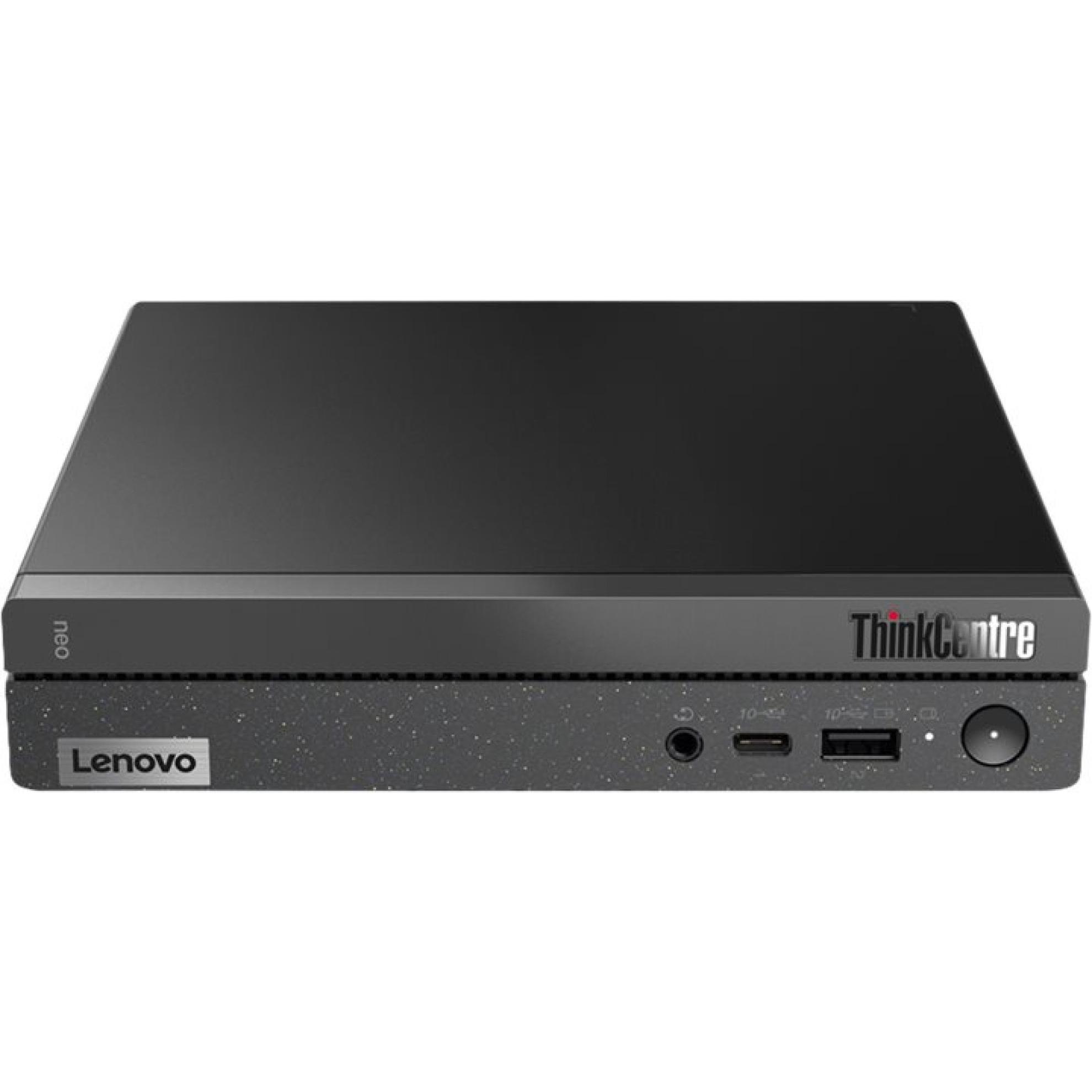 Lenovo ThinkCentre neo 50q Gen 4 (256 GB, 8 GB, Intel Core i3-1215U, Intel UHD Graphics), PC, Schwar