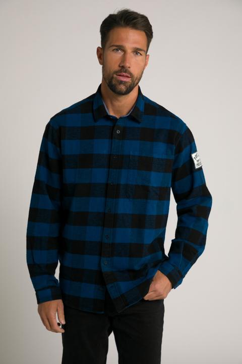 Image du produit JP1880 Chemise à carreaux, surchemise, manches longues, col Kent, Modern Fit (3XL)