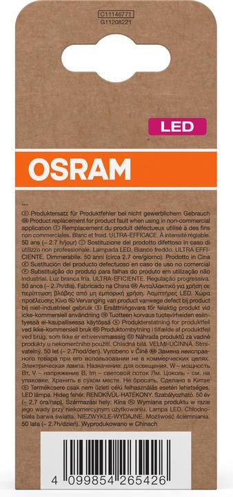 Image du produit Osram LED Classic A 40 Filament DIM Energy efficiency class A 2.2W 840 Frosted E27 (E27, 470 lm, 1x)