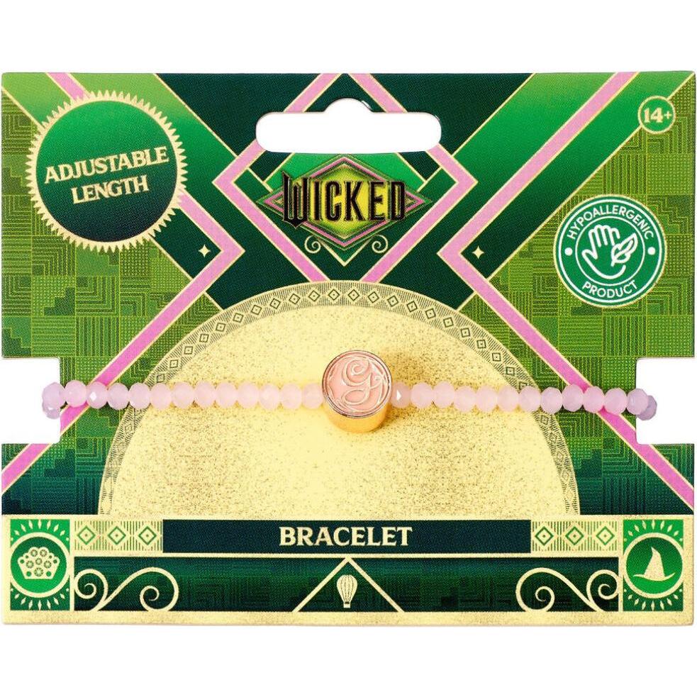 Thumbnail - Carat, Armschmuck, WICKED Glinda Rose Quartz Adjustable Friendship Bracelet Featuring G Initial - Pink
