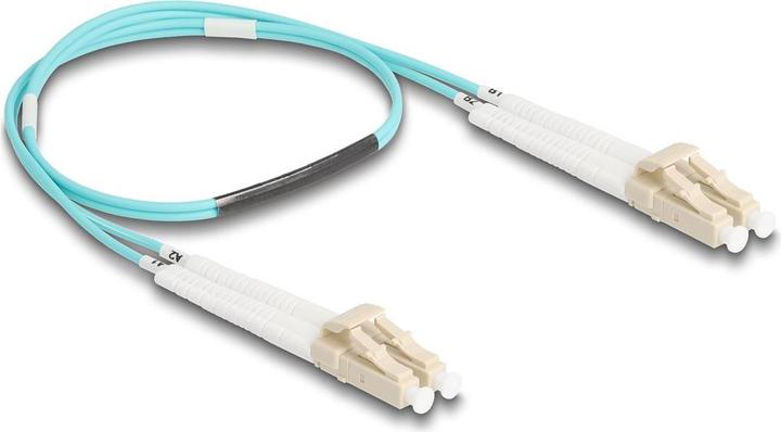 Produktbild Delock LWL Kabel LC-D > LC-D Multimode OM3 winkelbar 0,5m (S/UTP, CAT8.2, 0.50 m)
