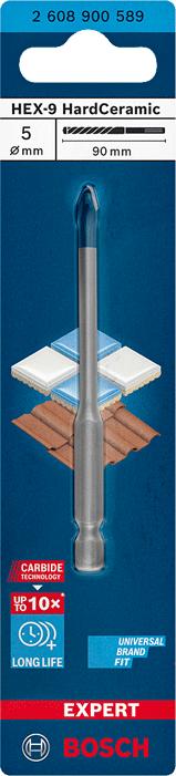 Actual product image Bosch Professional Zubehör EXPERT HEX-9 HardCeramic drill bit, 10 x 90 mm (10 millimetres)