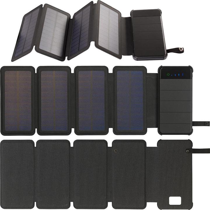Image du produit Revolt Banque d'énergie solaire avec panneau solaire pliable (8000 mAh, 10.50 W, 29.60 Wh)