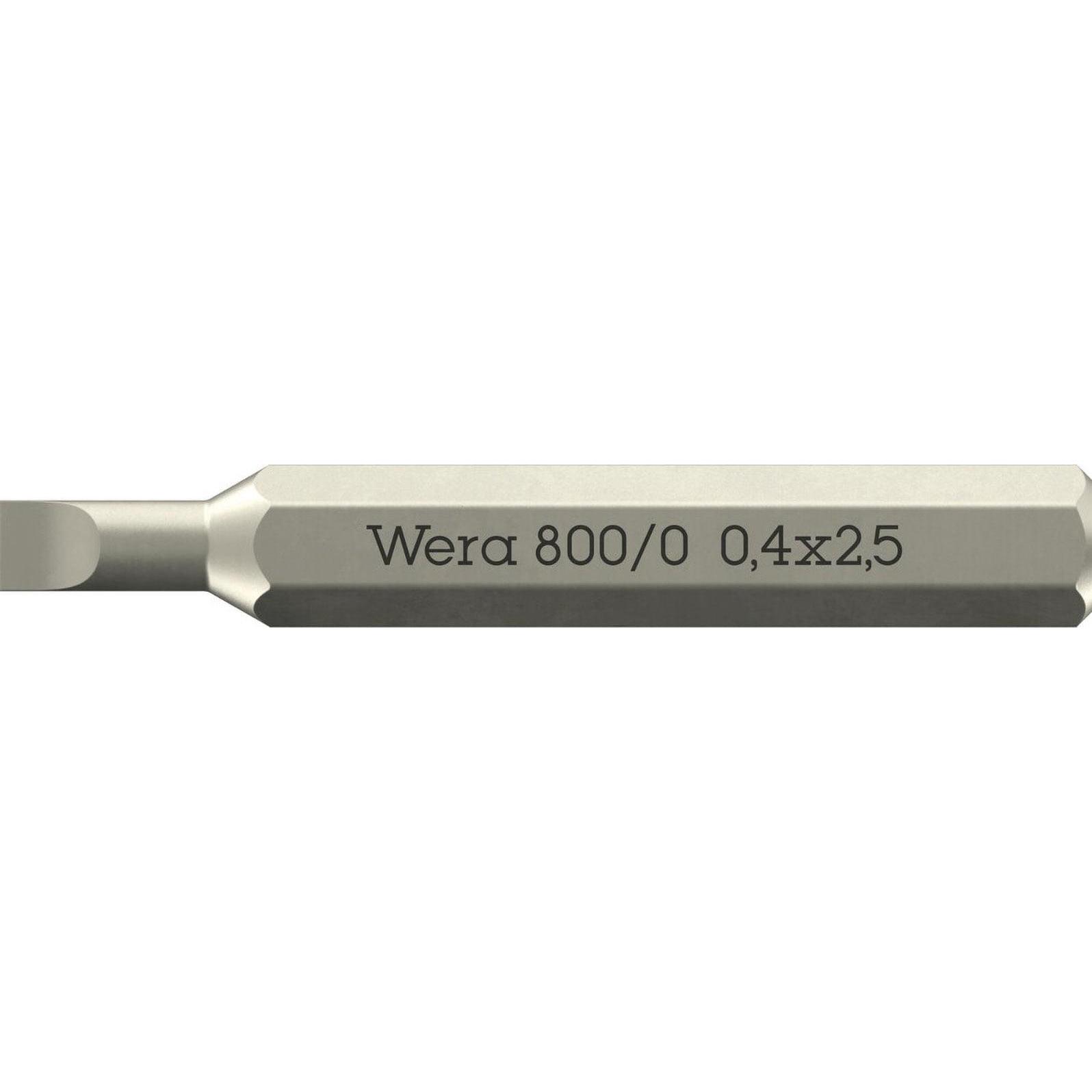 Wera, Chiave a bussola, 800 Micro Bits 0,40 x 2,5 x 30mm