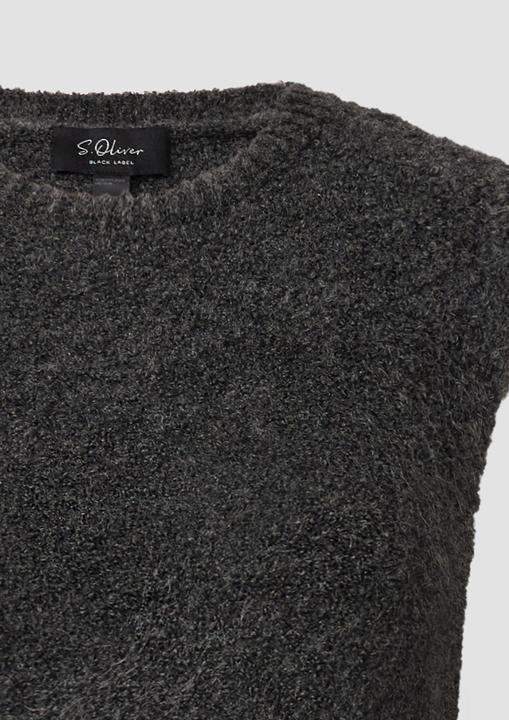 Produktbild s.Oliver Strickpullunder Pullunder aus Bouclé-Strick mit seitlichen Schmuck-Details (36)