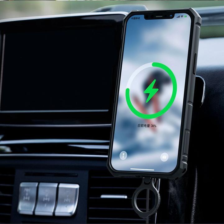Actual product image Nillkin CamShield Armor Pro Magnetic Case for iPhone 14 Plus MagSafe Armored Cover Stand Ring Black (Apple iPhone 14 Plus)