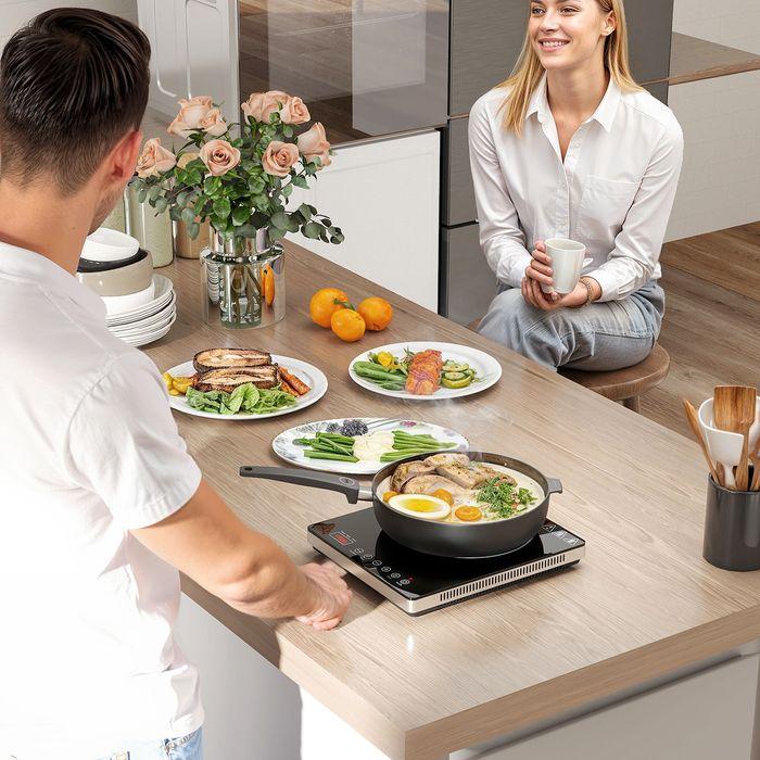 Produktbild Swisshandel24 Kochplatte, Induktionskocher mit 10-Stufen-Temperatur, Touchpanel, Schwarz