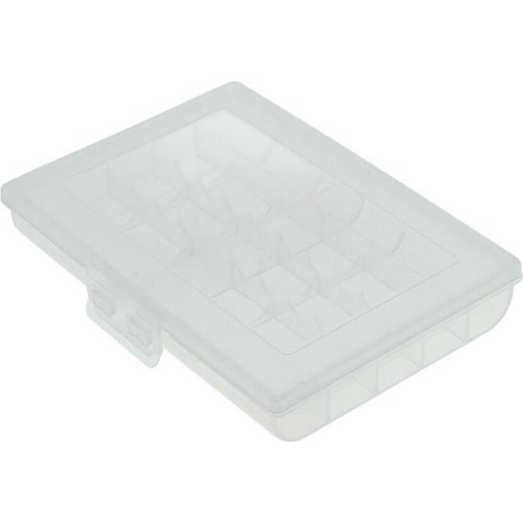 XCell Akkubox AccuSafe10 für 1-10 Mignon AA oder 1-10 Micro AAA Akku, Batterie Zubehör, Transparent