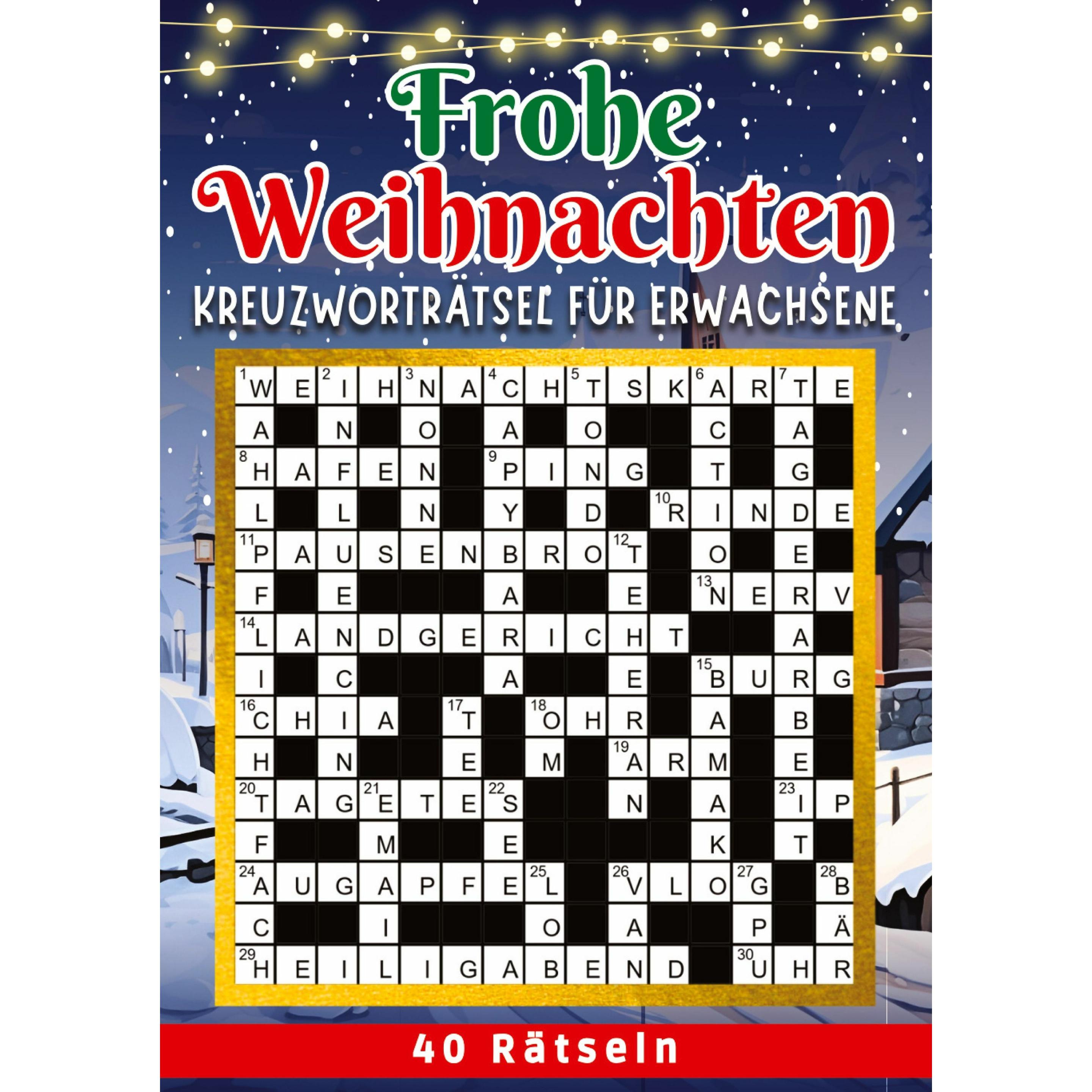 Verlag:Frohe Weihnachten - Kreuzworträt, Ratgeber von Isamrätsel Verlag