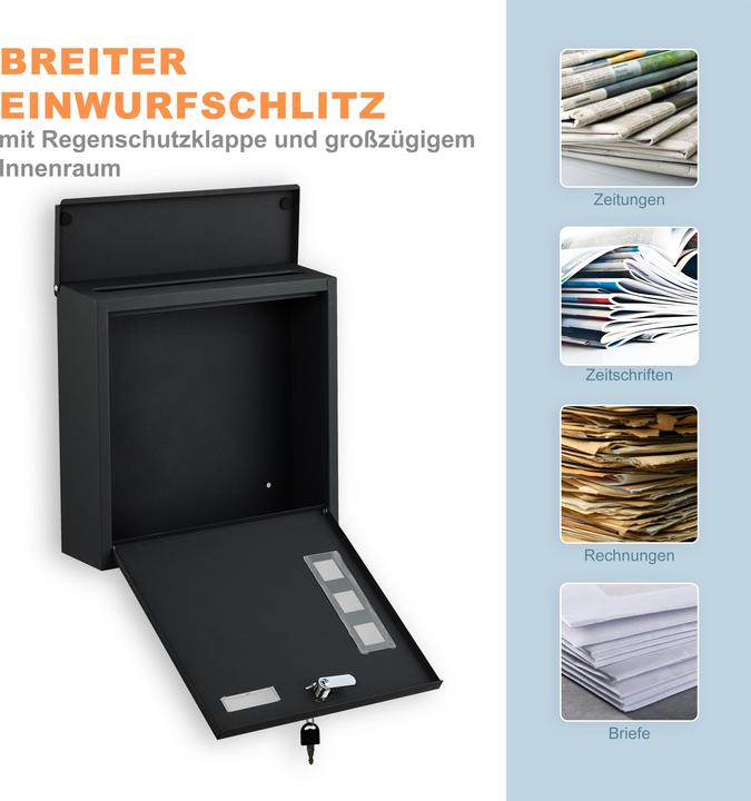 Actual product image Relaxdays Briefkasten mit Sichtfenster