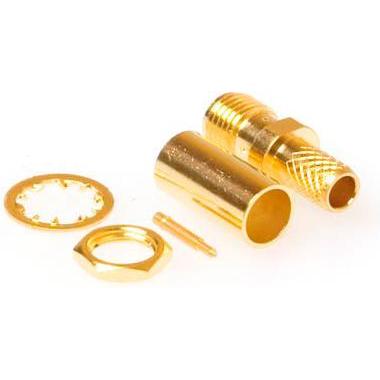 Intronics RG58 reverse SMA connector female, Elektronikkabel + Stecker, Gold