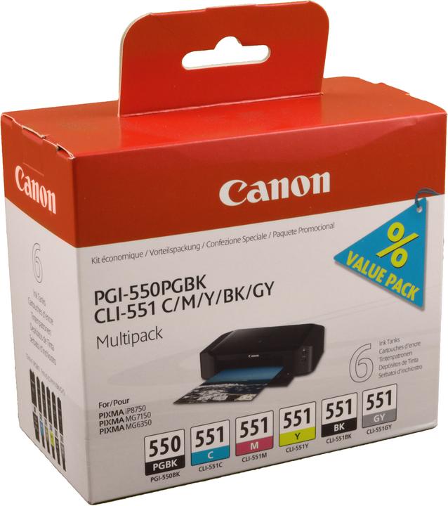 Immagine prodotto Canon Cli-551/Pgi-550 (M, C, Y, PGBK, FC, GY)