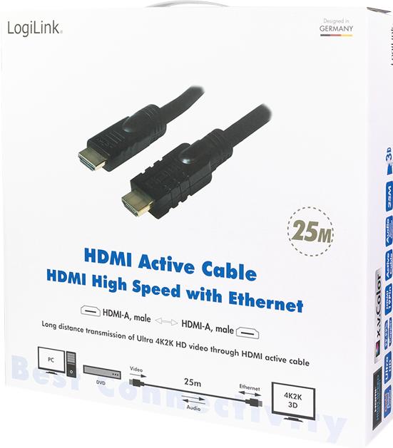 Image du produit LogiLink HDMI (Typ A) — HDMI (Typ A) (25 m, HDMI, 2.0)
