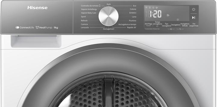 Produktbild Hisense ASCIUGAT 9kg C P.CAL INV WIFI (9 kg, Links, Wechselbar)