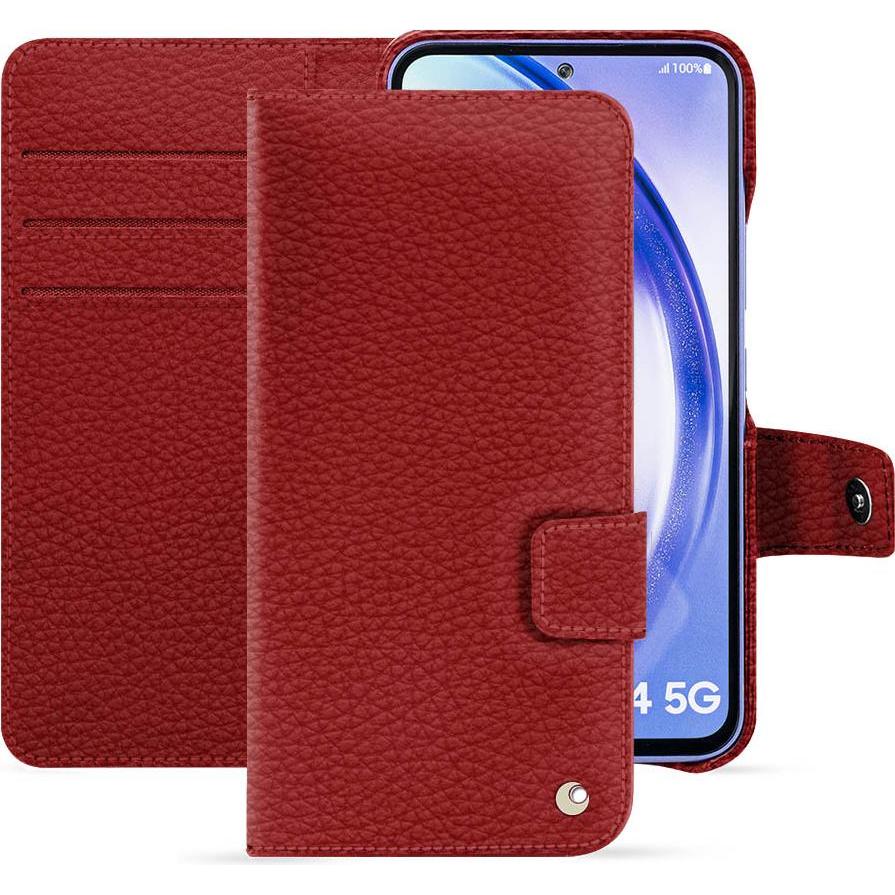 Noreve Lederschutzhülle Samsung Galaxy A54 (Samsung Galaxy A54 5G), Smartphone Hülle, Rot