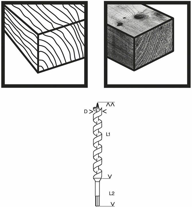 Produktbild Bosch Professional Zubehör PRO Wood Holzschlangenbohrer, 8 x 385 x 450 mm (6.35 mm)
