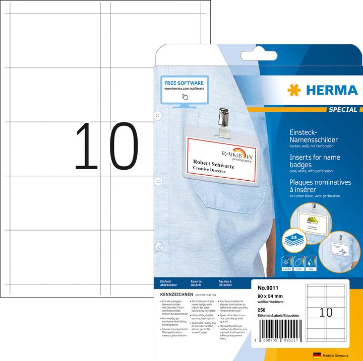 Produktbild HERMA Namensschilder A4