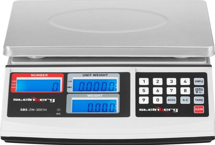 Produktbild Steinberg Zählwaage Präzisionswaage Digital-Waage Feinwaage Laborwaage Goldwaage 30kg/1g