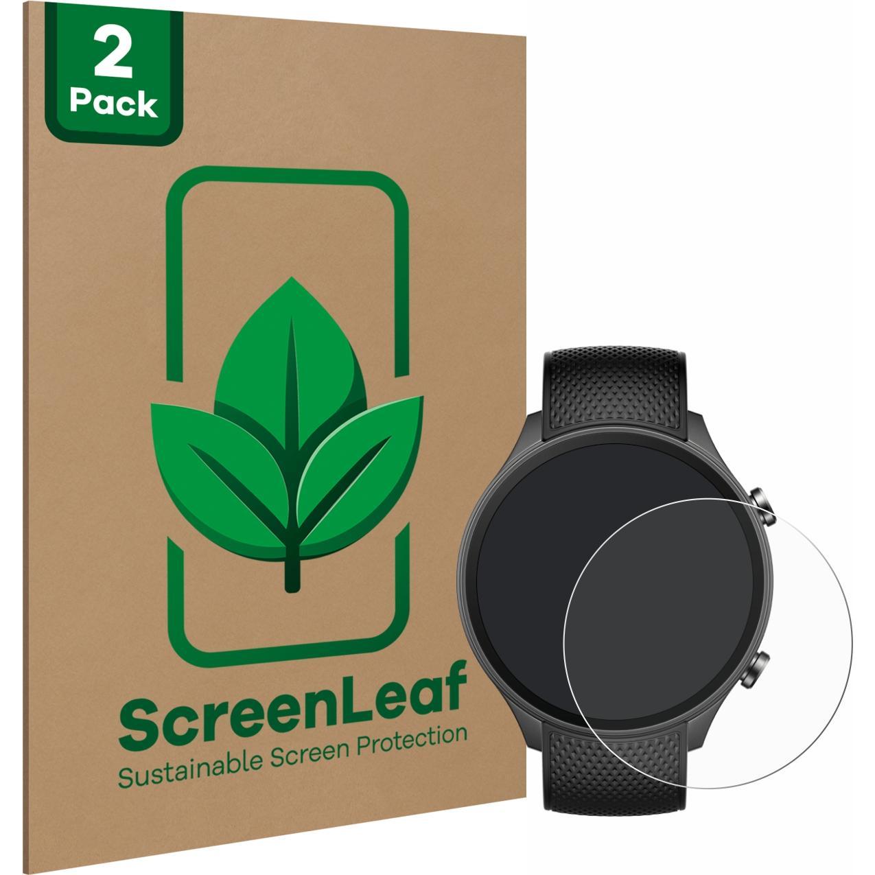 ScreenLeaf Schutzfolie nachhaltiger Displayschutz Displayschutzfolie Folie Klar Transparent, Smartwatch Schutzfolie, Tra...