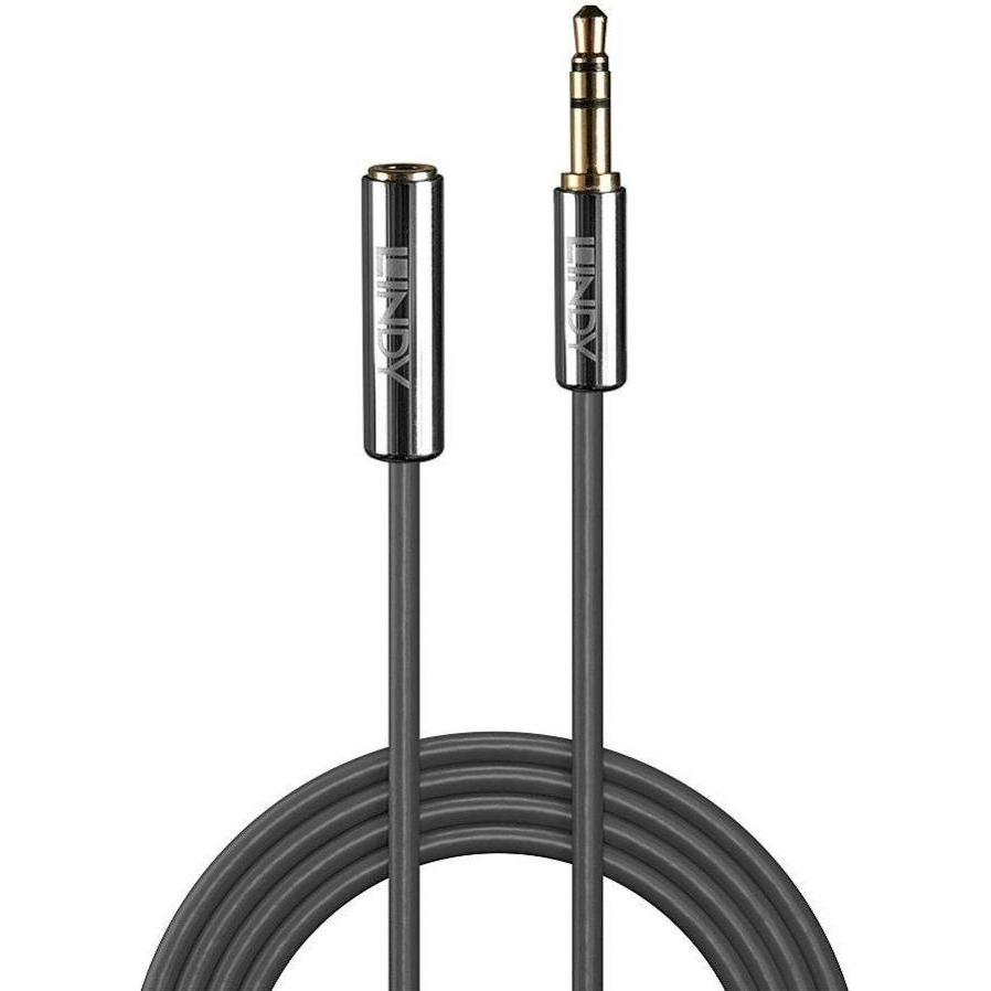 Thumbnail - Lindy Audio Verlängerungskabel, Cromo Line (5 m, 3.5mm Klinke (AUX)), Audio Kabel