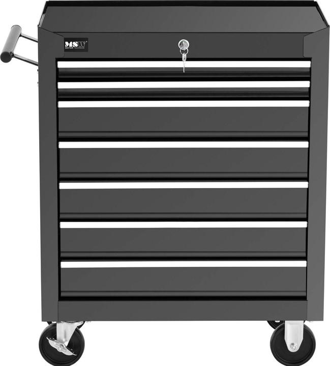 Produktbild MSW Werkzeugwagen 7 Schubladen abschliessbar Werkstattwagen kugelgelagert 60 kg (7 x)