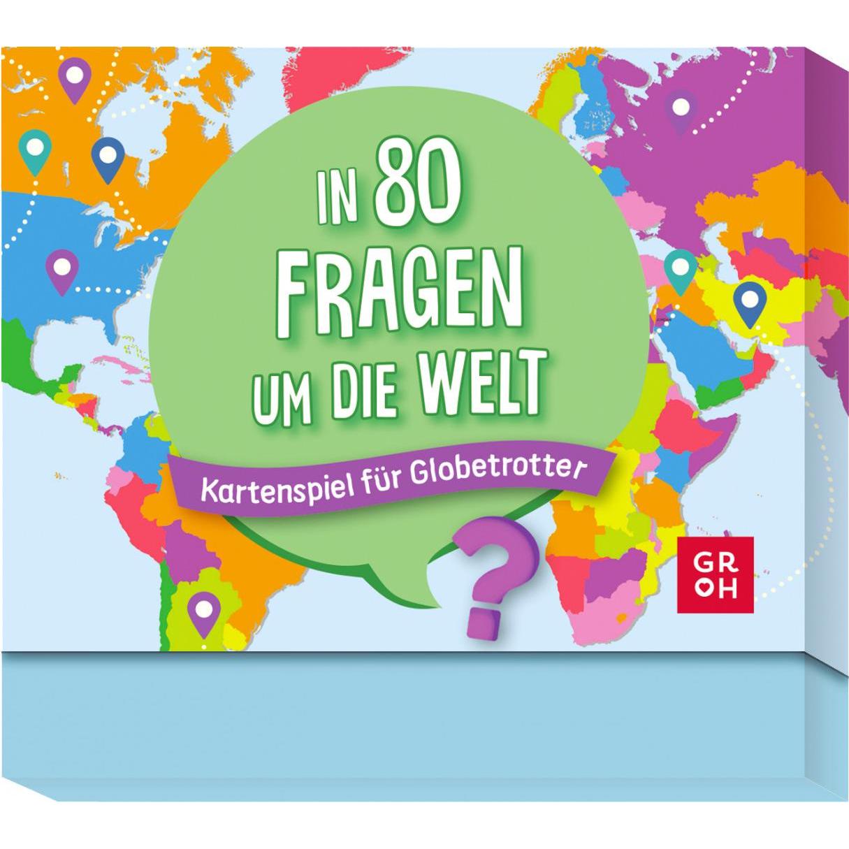 Groh In 80 Fragen um die Welt - Kartenspiel für Globetrotter (Deutsch)