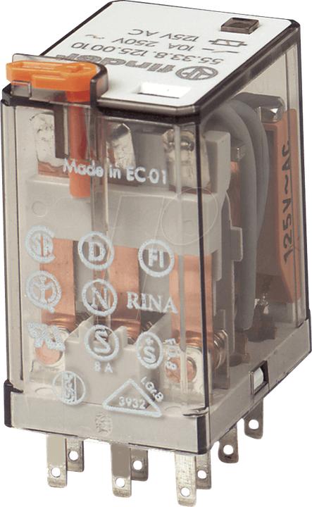 Produktbild Finder Relais Typ 5533 230VAC 3-Wechsler