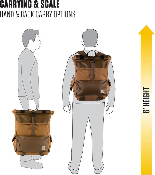 Actual product image Carhartt Rain Defender Roll Top Backpack