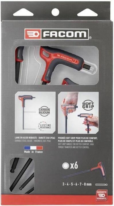 Actual product image Facom Hexagon socket screwdriver set with T-handle