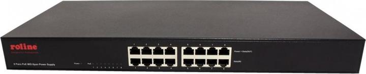 Actual product image Roline 48.30cm (19") PoE MID-Span Power Supply, 8 Midspan Ports (8 ports)