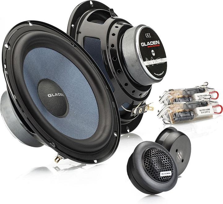 Gladen Alpha 165G2 - Autospeaker - 16,5cm composet - 2 weg luidsprekers - 115 Watt (115 W, 16.50 cm)