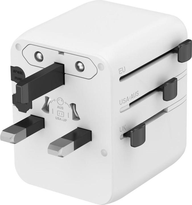 Produktbild Gembird Adapter TPA-1A2C20-01-W Universal travel power adapter, 20 W, white |