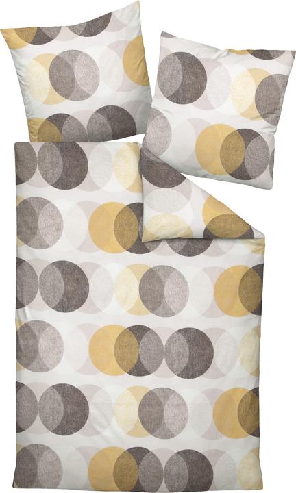 Produktbild Janine Edelflanell Bettwäsche Chinchilla S 78062 taupe braun gelbgold (Duvetbezug, 135x200 cm, 80x80 cm)