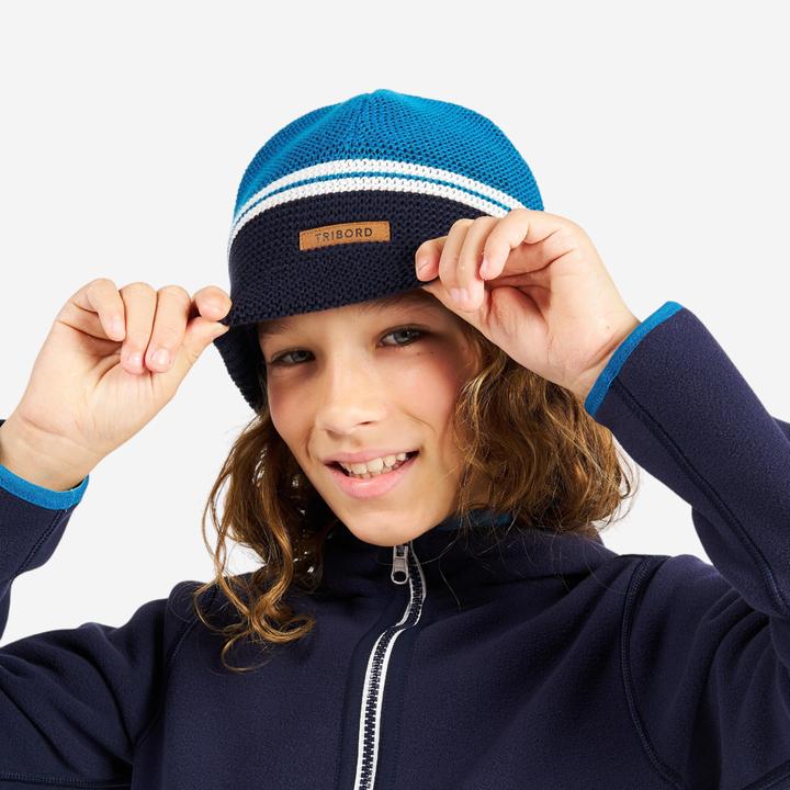 Image du produit Tribord Bonnet de marin enfant chaud coupe-vent - 100 bleu (Taille unique)