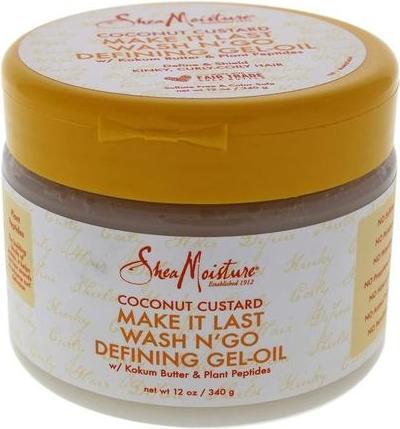 Actual product image Shea Moisture Coconut Custard Make It Last Wash N Go Defining Gel Oil 2.2oz for Unisex (Hair wax)